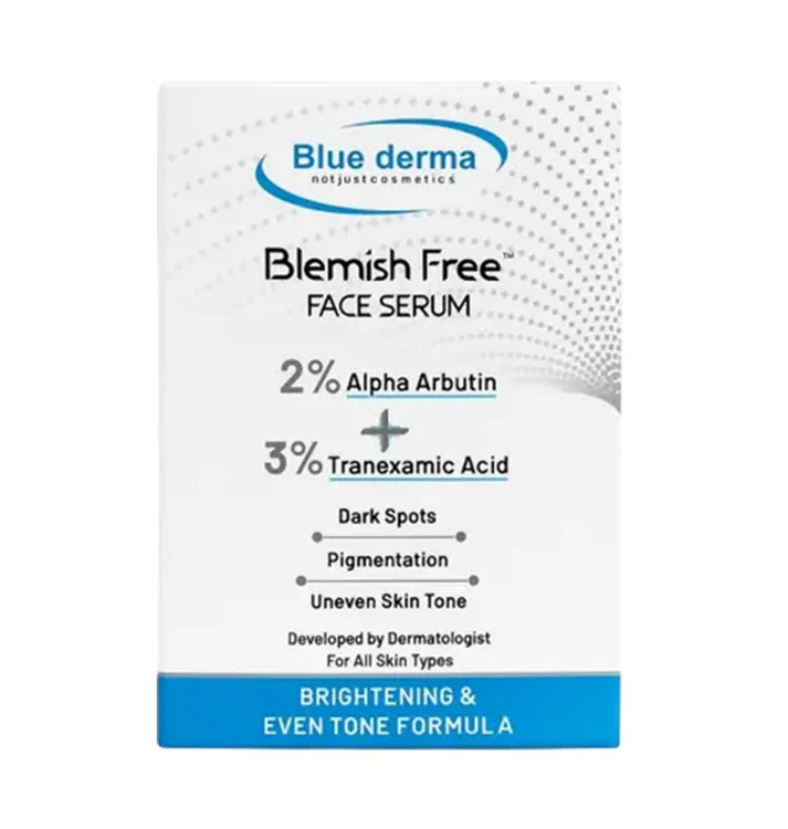 Blue Derma Blemish Free Face Serum | Dark Spots, Pigmentation & Even Skin Tone 30 ml